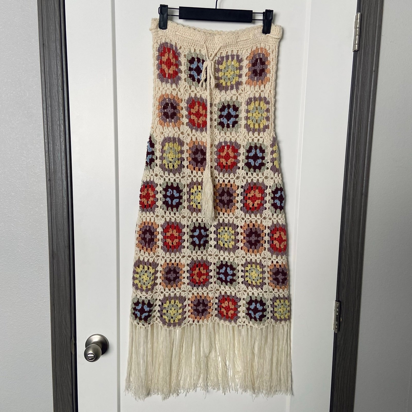 POL Granny Square Knit Skirt