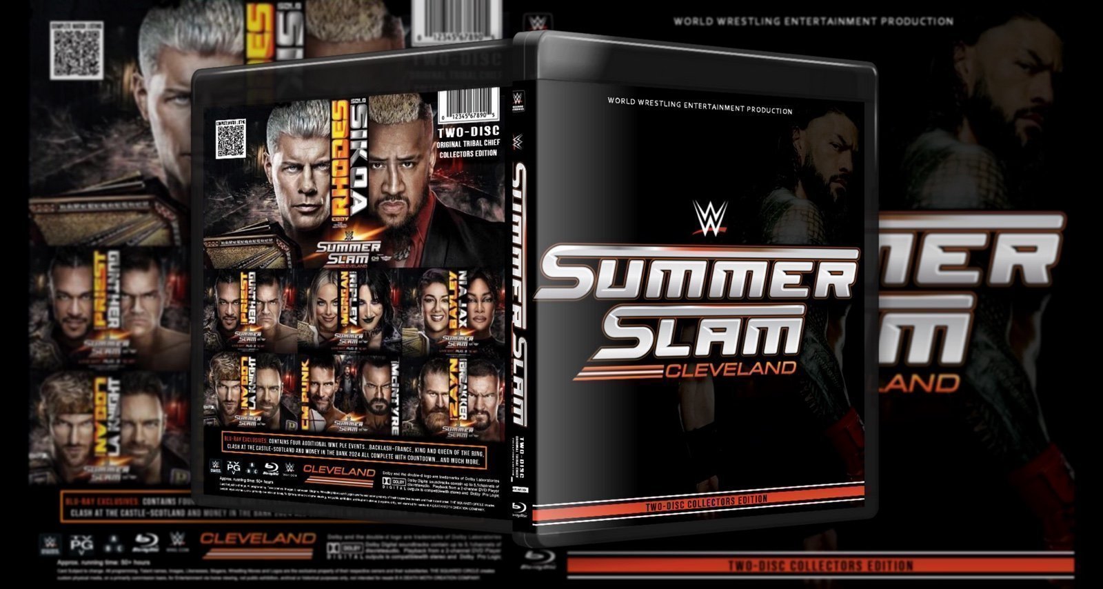 WWE SUMMERSLAM 2024 PRO WRESTLING 2 BLU-RAY SET OTC EDITION BACKLASH NETFLIX US