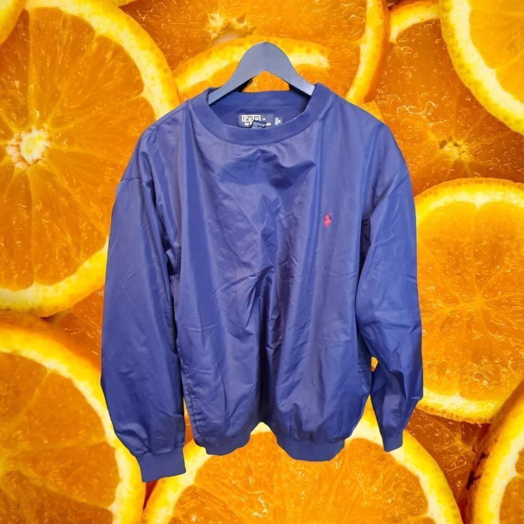 Vintage Polo by Ralph Laruen Blue with Red Logo Insulated Windbreaker Size M