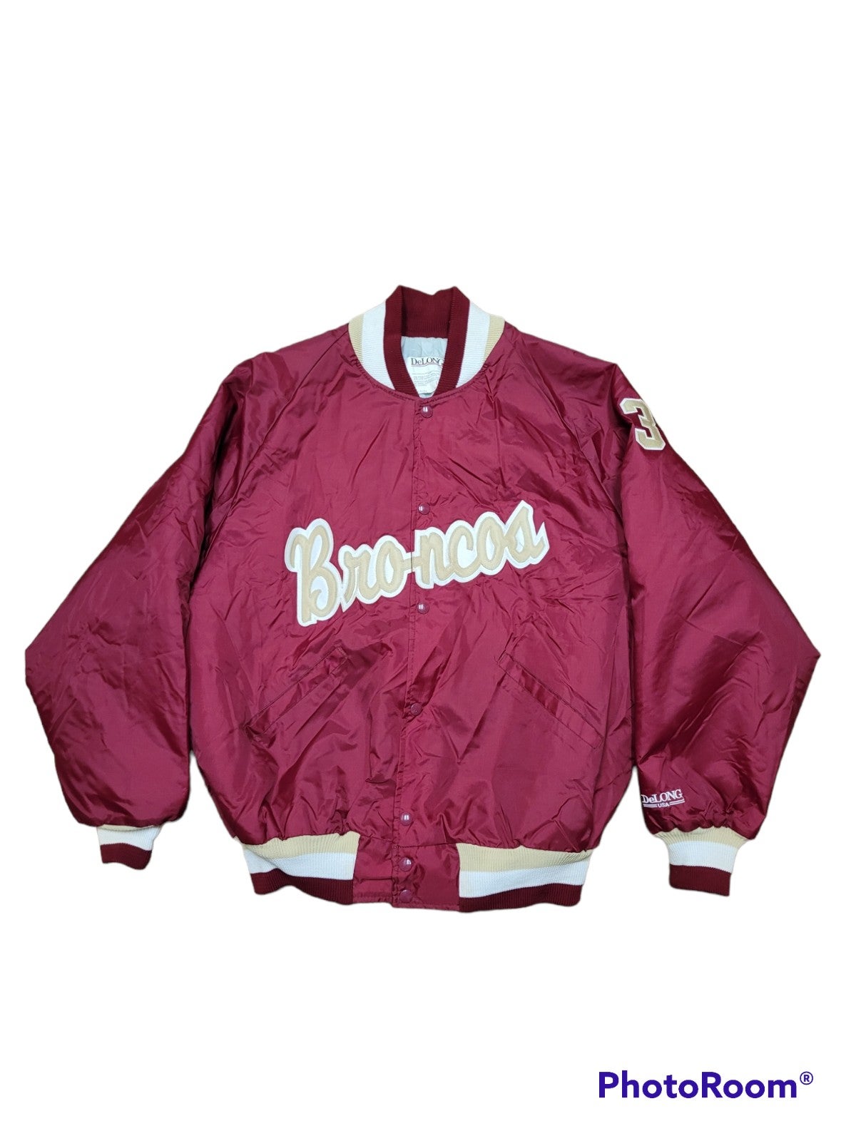 VTG DeLONG Broncos Men's Jacket Sz L
