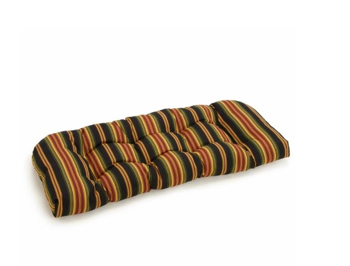 42-inch by 19-inch U-Shaped Solid Spun Polyester Tufted Settee Cushion #41177