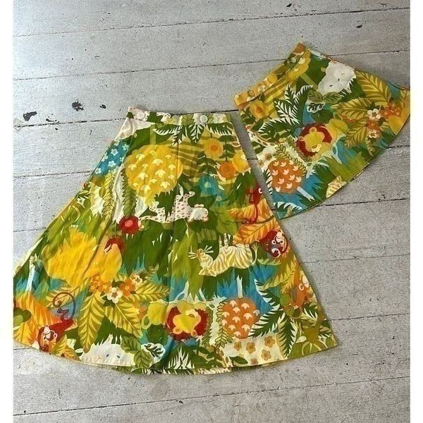 Vintage 60s Jungle Animal Mommy And Me Skirts