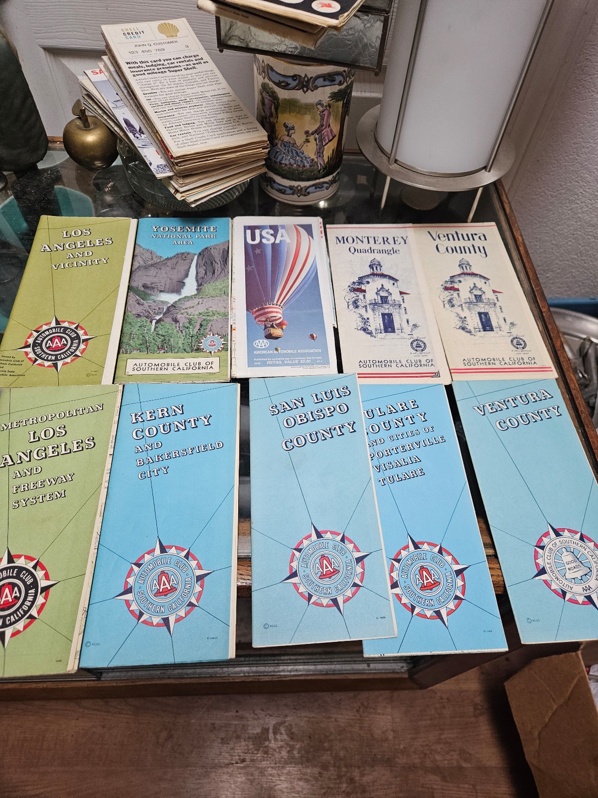 Lot of 10 Vintage AAA California Maps Some Rare 1s In This Lot