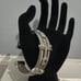 Vintage Sterling silver bracelet with black gems and lab grown diamonds