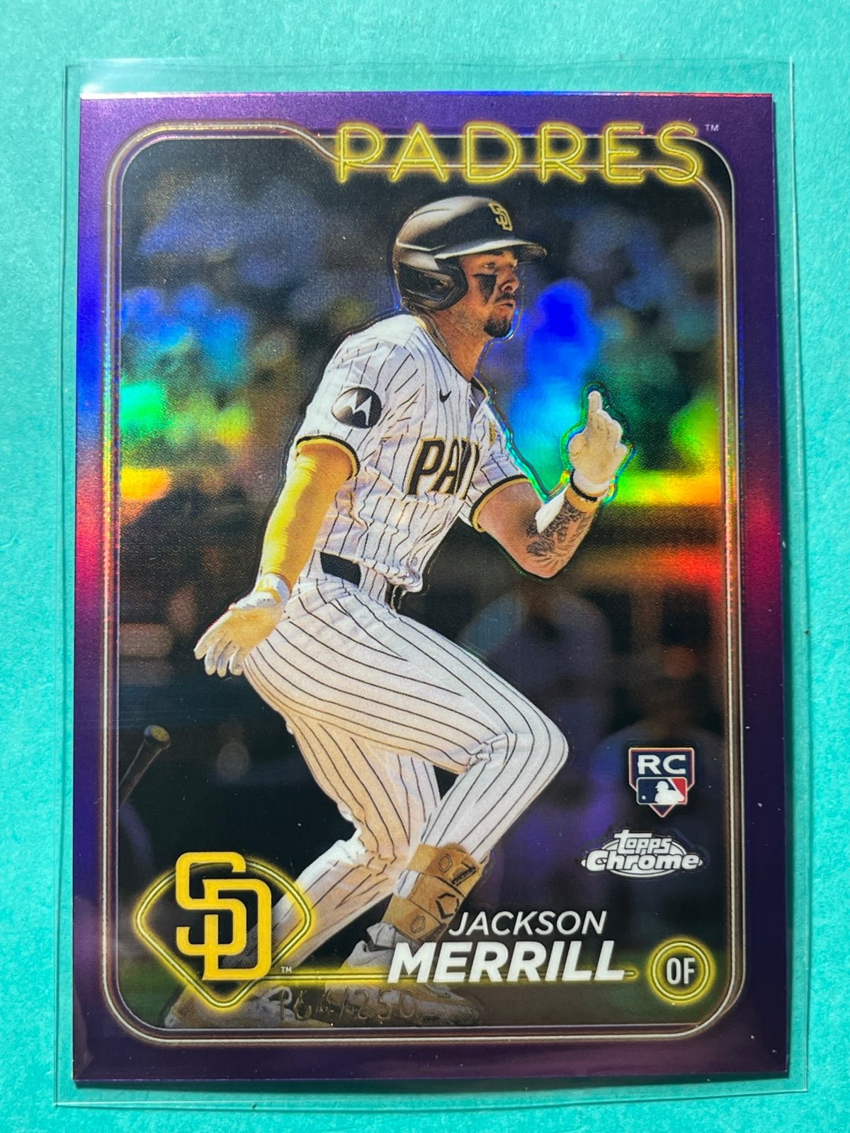 INVEST 2024 Topps Chrome Purple Refractors 207 Jackson Merrill Rc Rookie /250