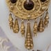 Vintage PAULINE RADER Inca/Mayan Gold Medallion With Bakelite Beads Necklace 28