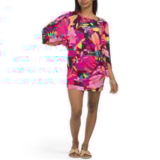 Trina Turk Multicolor Solar Floral Tunic Swim Coverup NEW Women's Medium