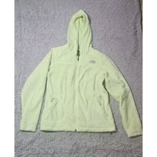 The North Face Women's Oso Full Zip Hooded Fleece Jacket Bright Green Size M
