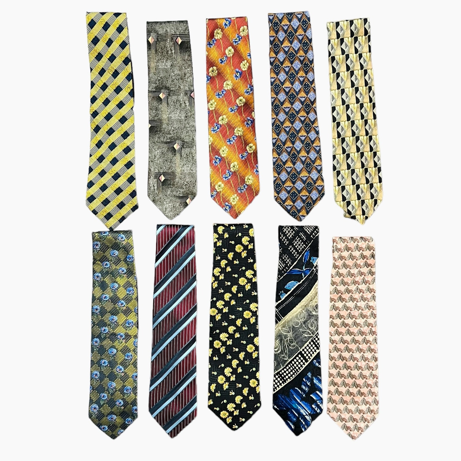 Ermenegildo Zegna Lot of 10 Rare Silk Ties Made in Italy