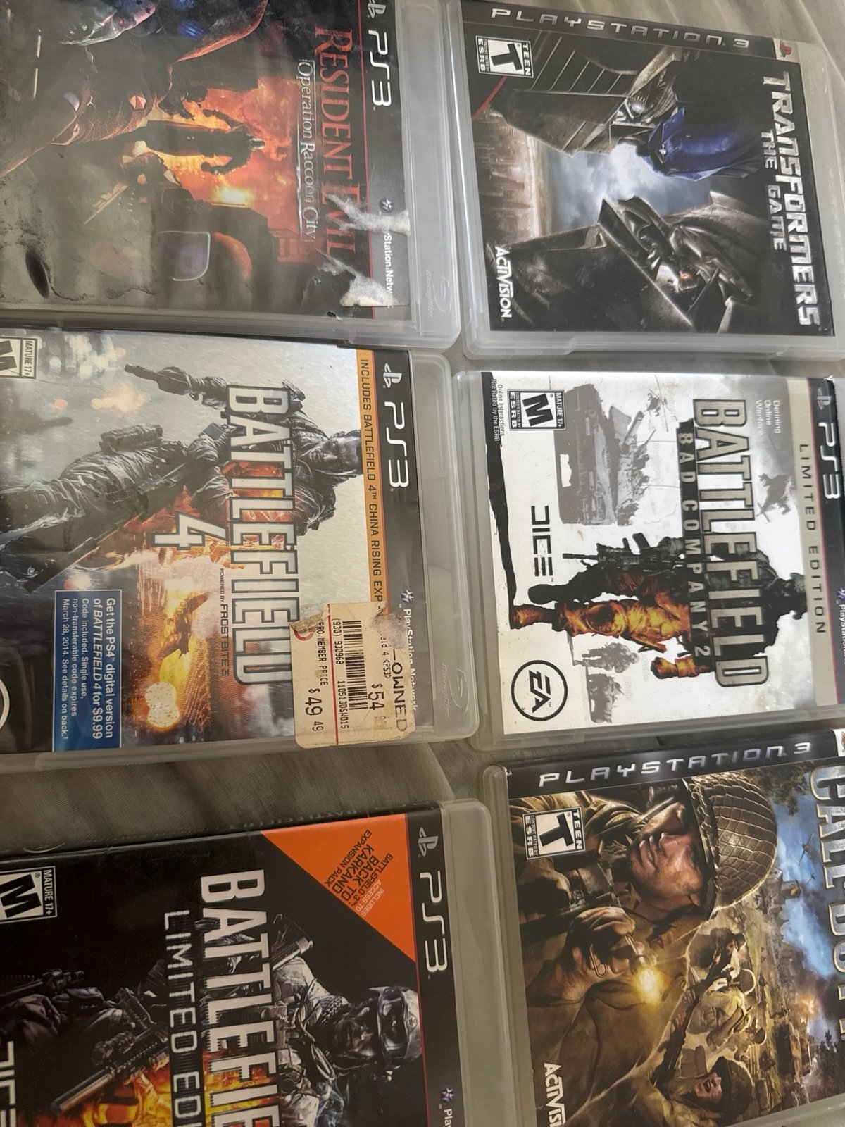 games ps3 lot of 6 unsure if working untested