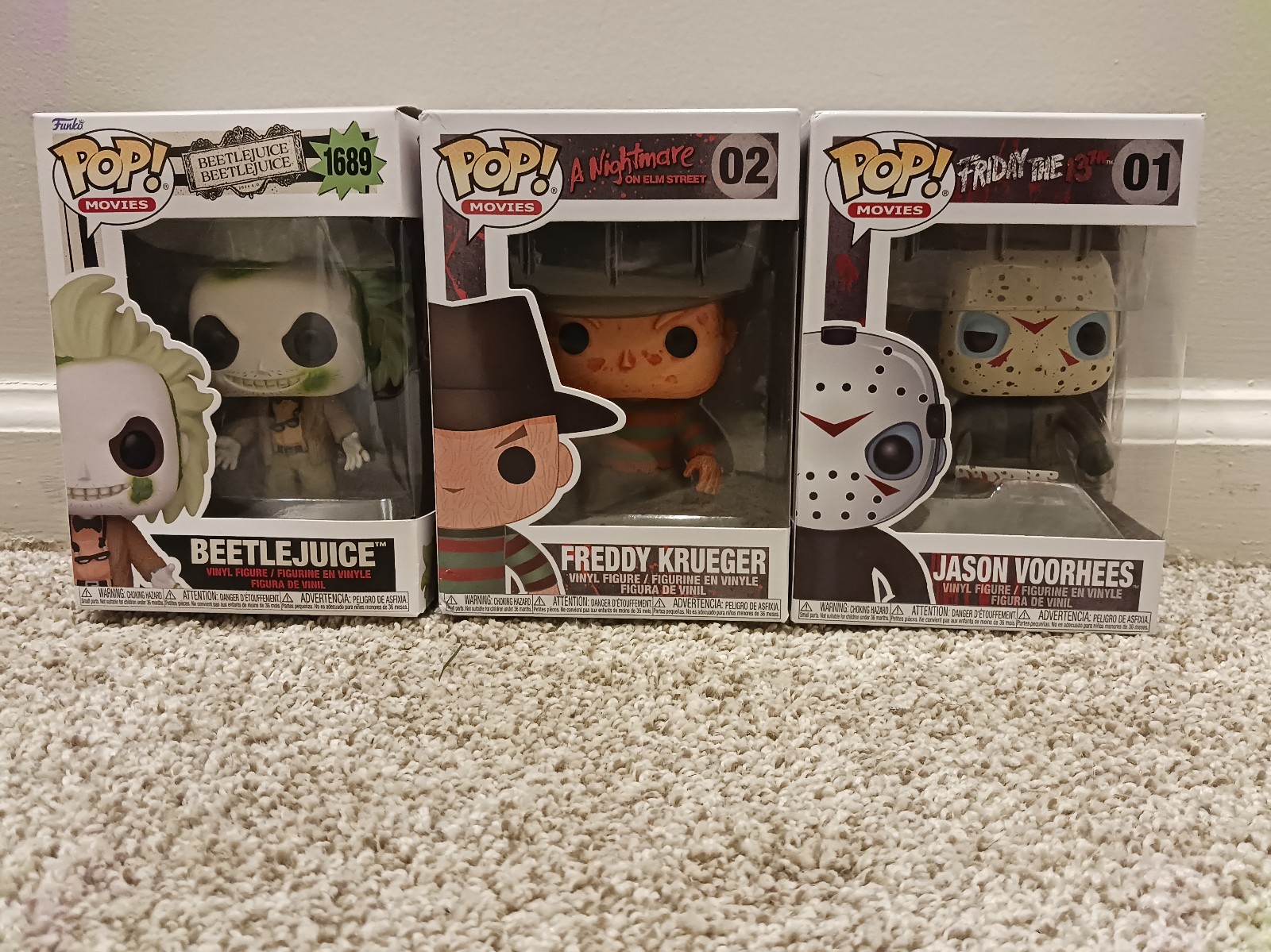 Funko Pop! Movies - Jason Voorhees #01 Freddy Krueger #02 Beetlejuice #1689