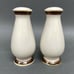 Lenox Monroe Salt & Pepper Shakers Beige Gold Trim 4 1/2 High USA Lot of 2