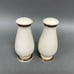 Lenox Monroe Salt & Pepper Shakers Beige Gold Trim 4 1/2 High USA Lot of 2