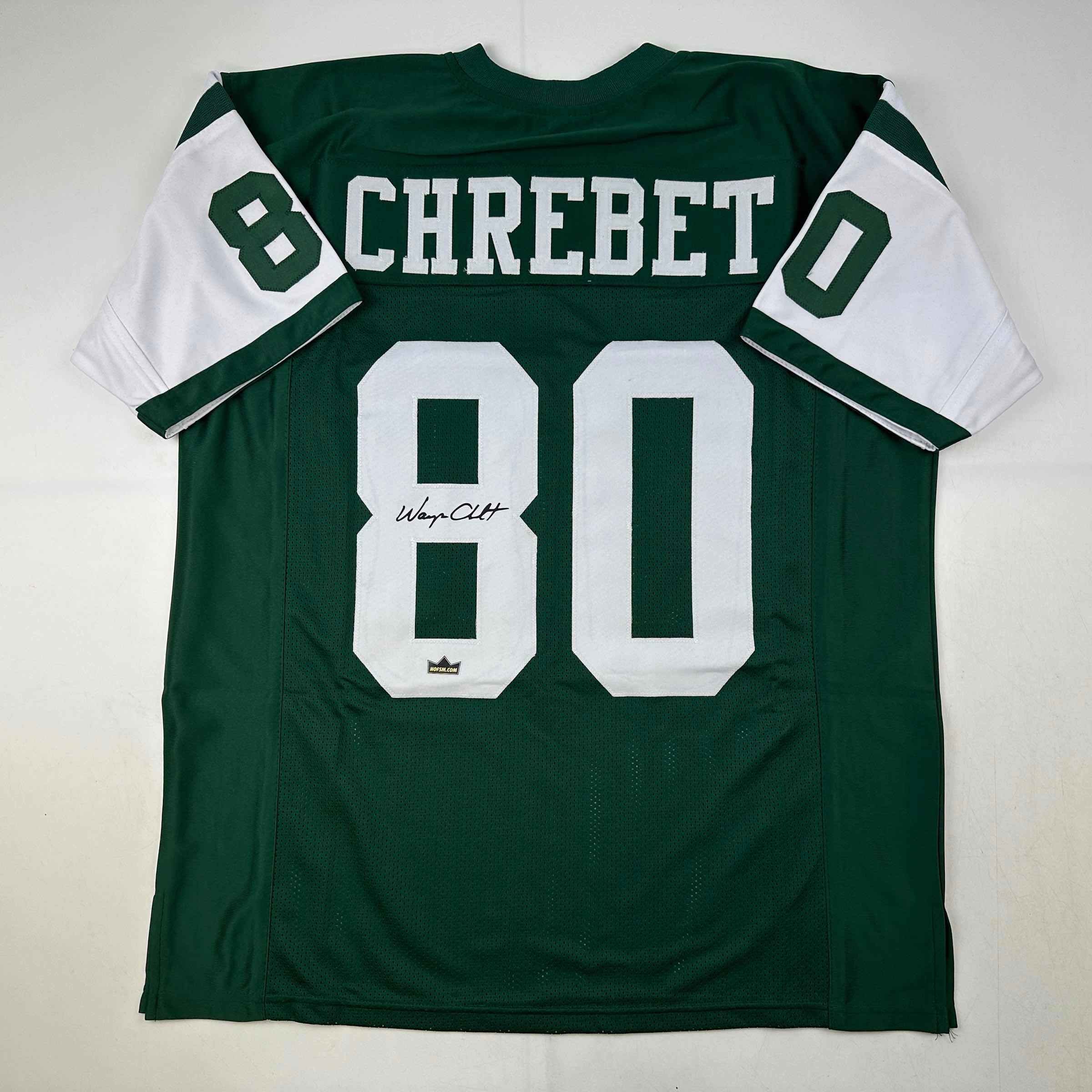 Facsimile Autographed Wayne Chrebet New York Green Auto Jersey Size Men's XL