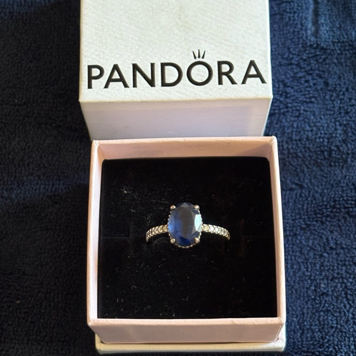 Blue diamond Pandora ring!