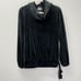 Nike Dark Gray Velvet Velour Hooded Cowl Neck Ribbon Drawstring Pullover Hoodie
