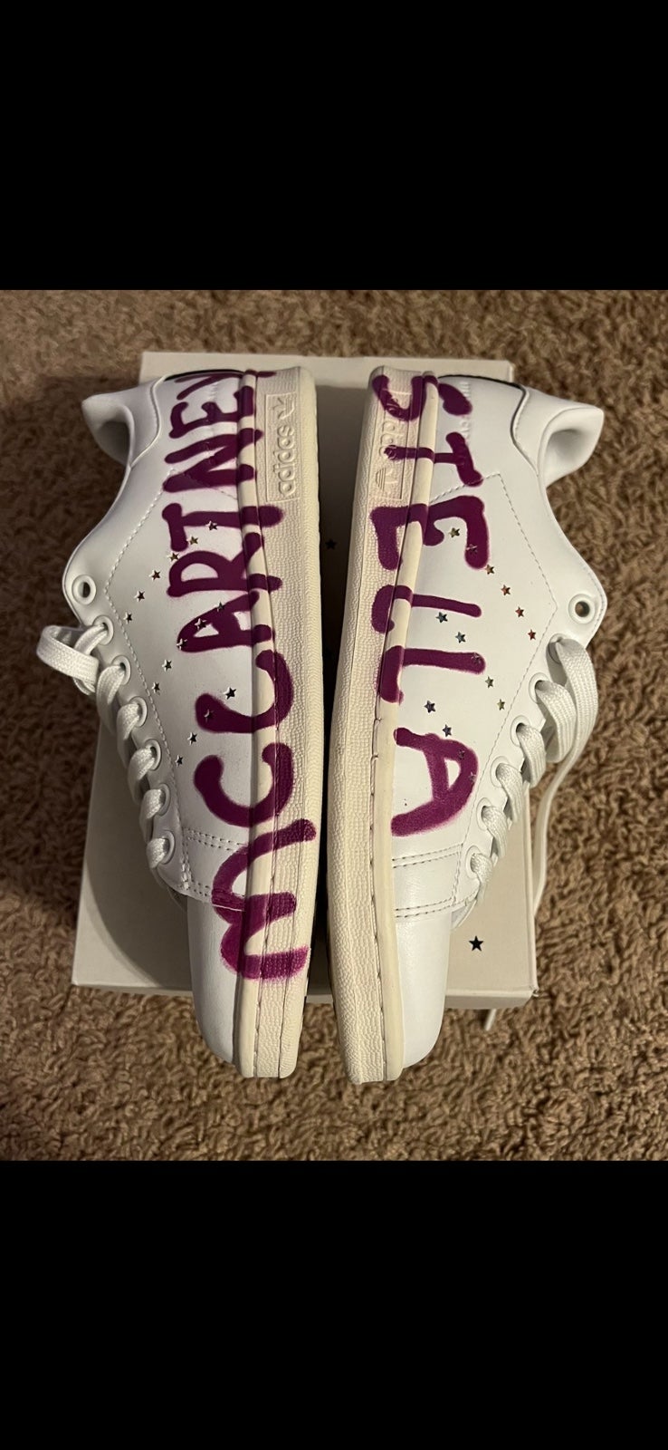 NWT Stella McCartney White Adidas Originals Edition Stan Smith Sneakers, SZ 7B