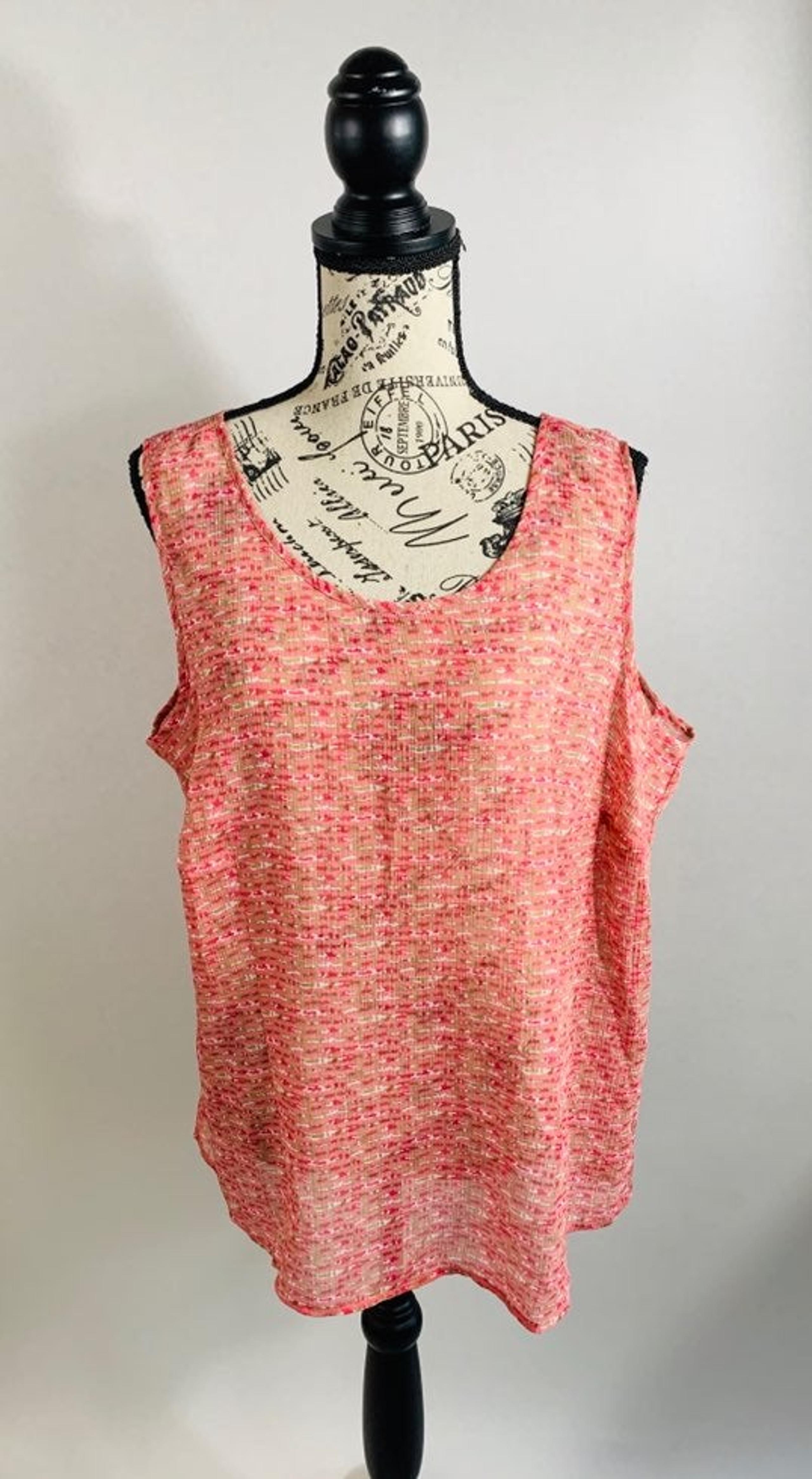 Lane Bryant 18/20W sheer pink tank top
