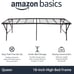 Amazon Basics Bed Frame with Storage, Foldable Metal Platform, Queen Size, Black