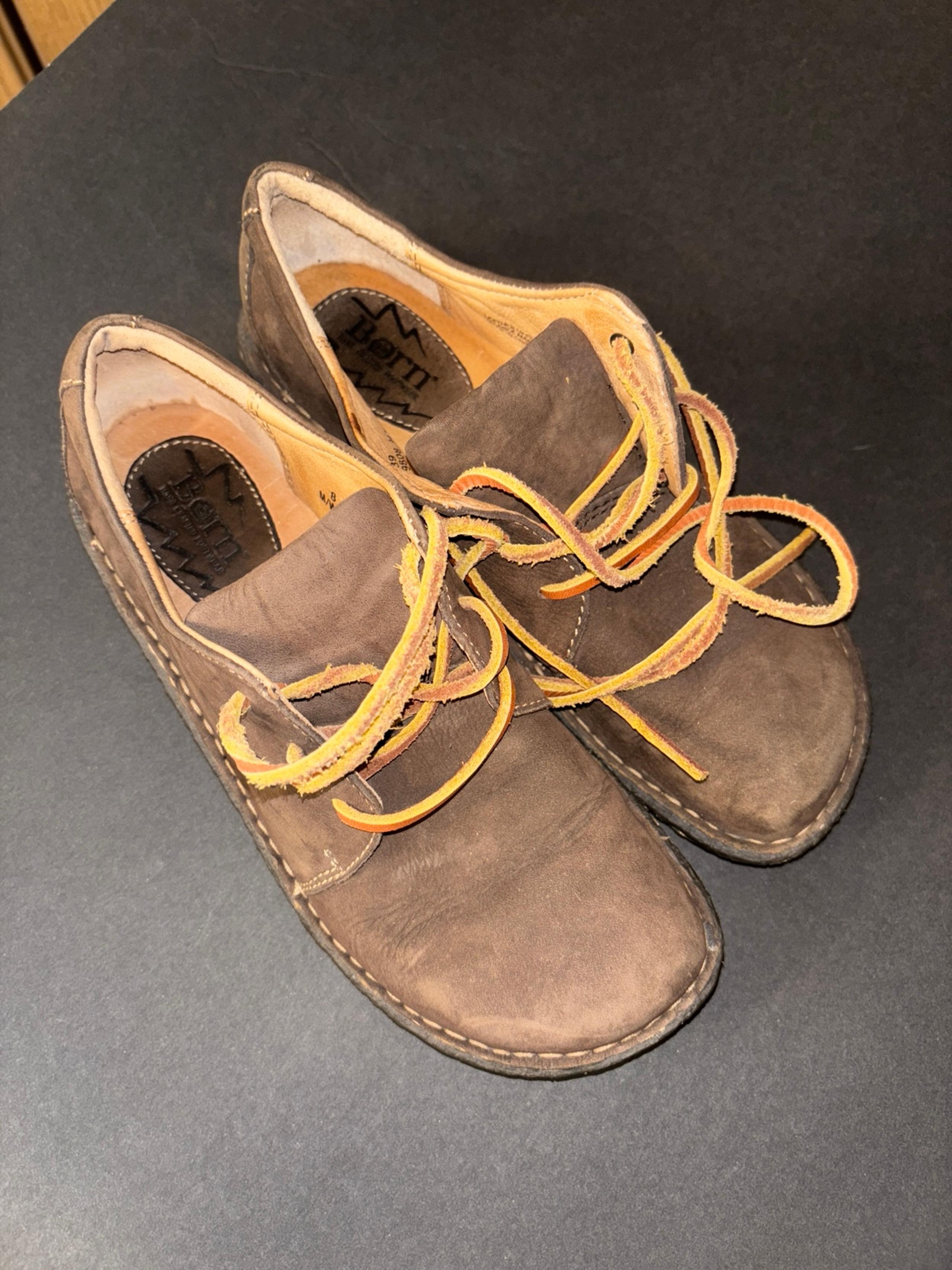 Saharah Nubuck Brown Oxford Brown Leather Lace Up Non-Slip Women’s Shoes