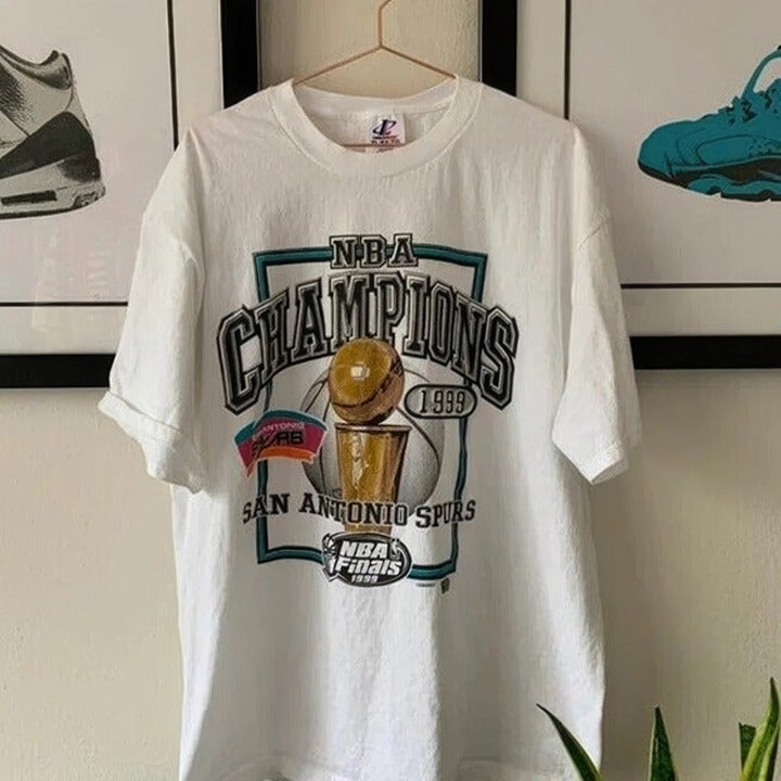 1999 San Antonio Spurs NBA Champions T-Shirt - Vintage Collection !