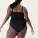 NWT Andie Women's The Amalfi Cheeky One Piece AO027 Smooth Swimsuit Black SZ XL