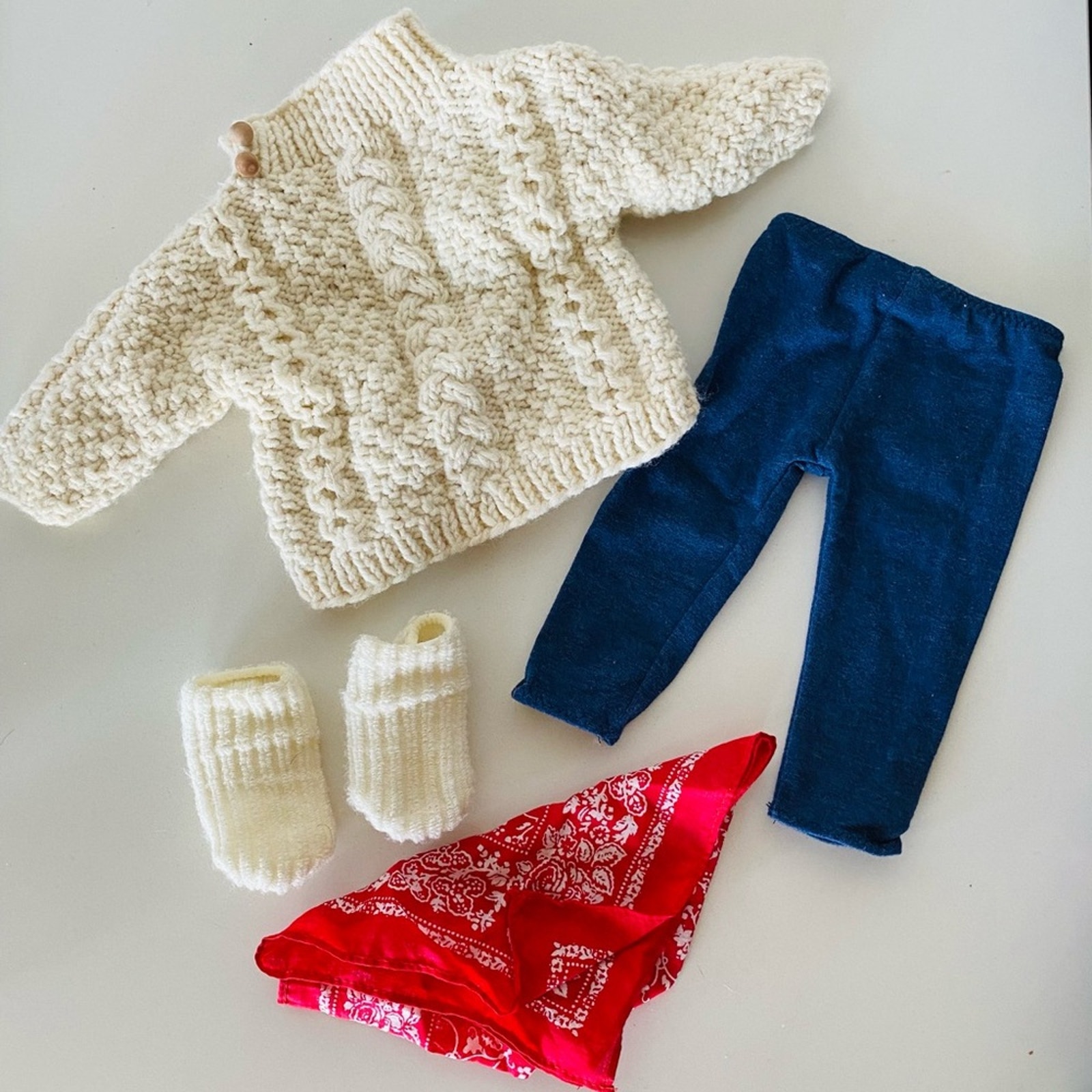 AMERICAN GIRL DOLL Après-Ski Wear Complete Outfit Set Sweater Leggings Socks