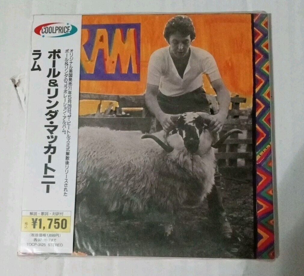PAUL MCCARTNEY RAM CD MINI LP Cd OBI Beatles Wings Japan 1995 TOCP-3125