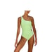 Jade Apex One Piece Cut Out Swimsuit Lime Green Size S Minimalist Revolve Beach