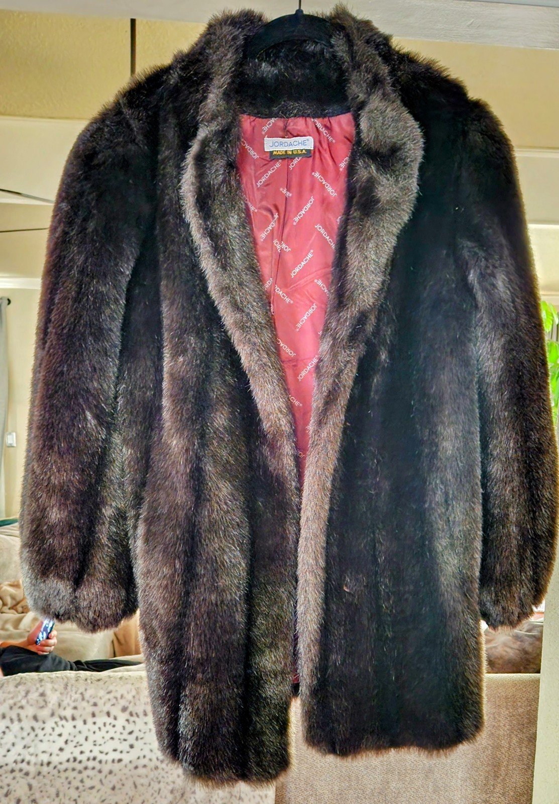 Faux Fur chocolate brown coat