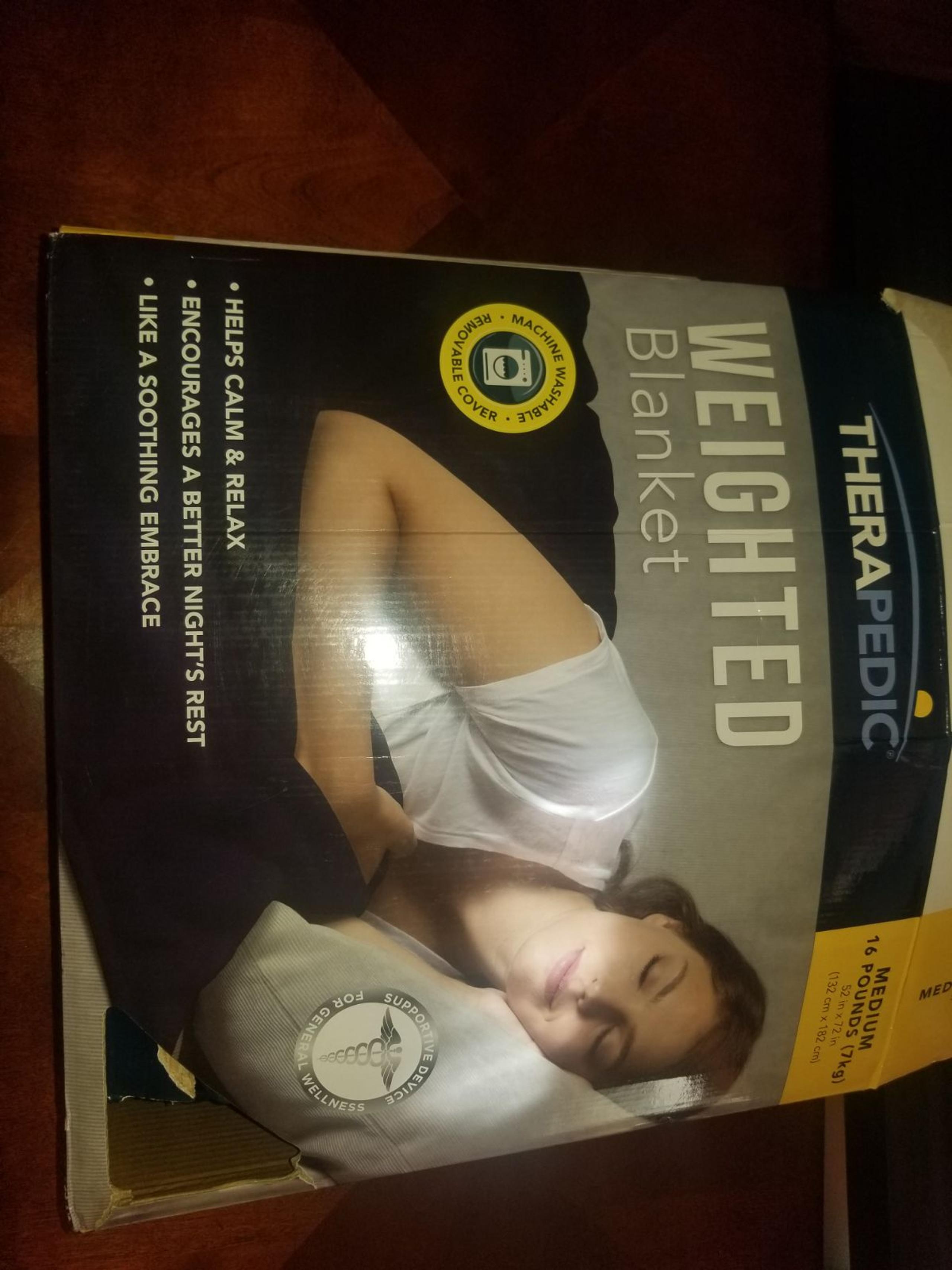 Therapedic weighted blanket 16lbs.