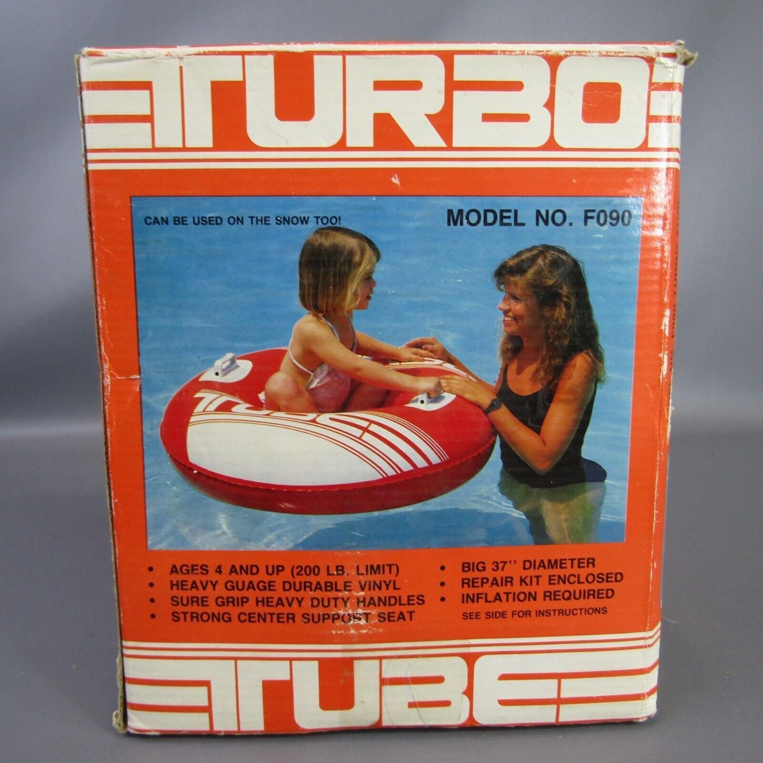 Vintage Turbo Tube F090 Blazon Flexible Flyer Inflatable Inner Racing Orange