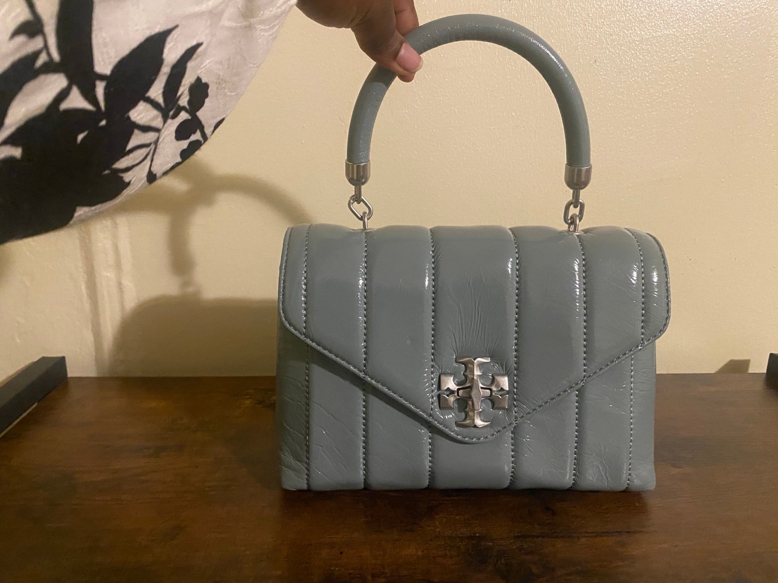 Tory Burch Small Kira Patent Quilted Leather Bag