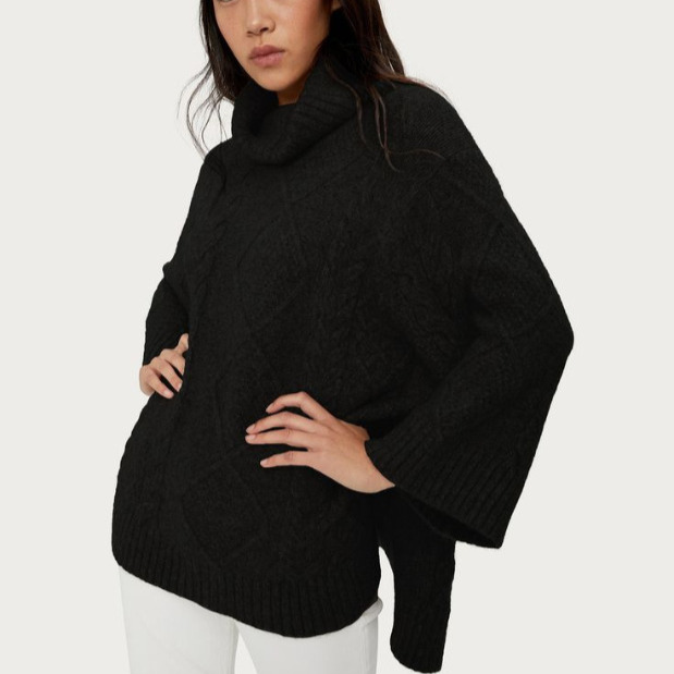 Michael Stars Turtleneck Poncho Sweater