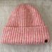 Roxy Peach/Pink Ribbed Beanie. Fold Over One Size Winter Ski Warm Snow Beach EUC