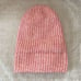 Roxy Peach/Pink Ribbed Beanie. Fold Over One Size Winter Ski Warm Snow Beach EUC