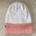 Roxy Peach/Pink Ribbed Beanie. Fold Over One Size Winter Ski Warm Snow Beach EUC
