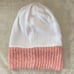 Roxy Peach/Pink Ribbed Beanie. Fold Over One Size Winter Ski Warm Snow Beach EUC