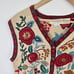 The Eagles Eye Sweater Vest Womens Sz M Floral Embroidered Granny Country Vtg