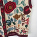 The Eagles Eye Sweater Vest Womens Sz M Floral Embroidered Granny Country Vtg