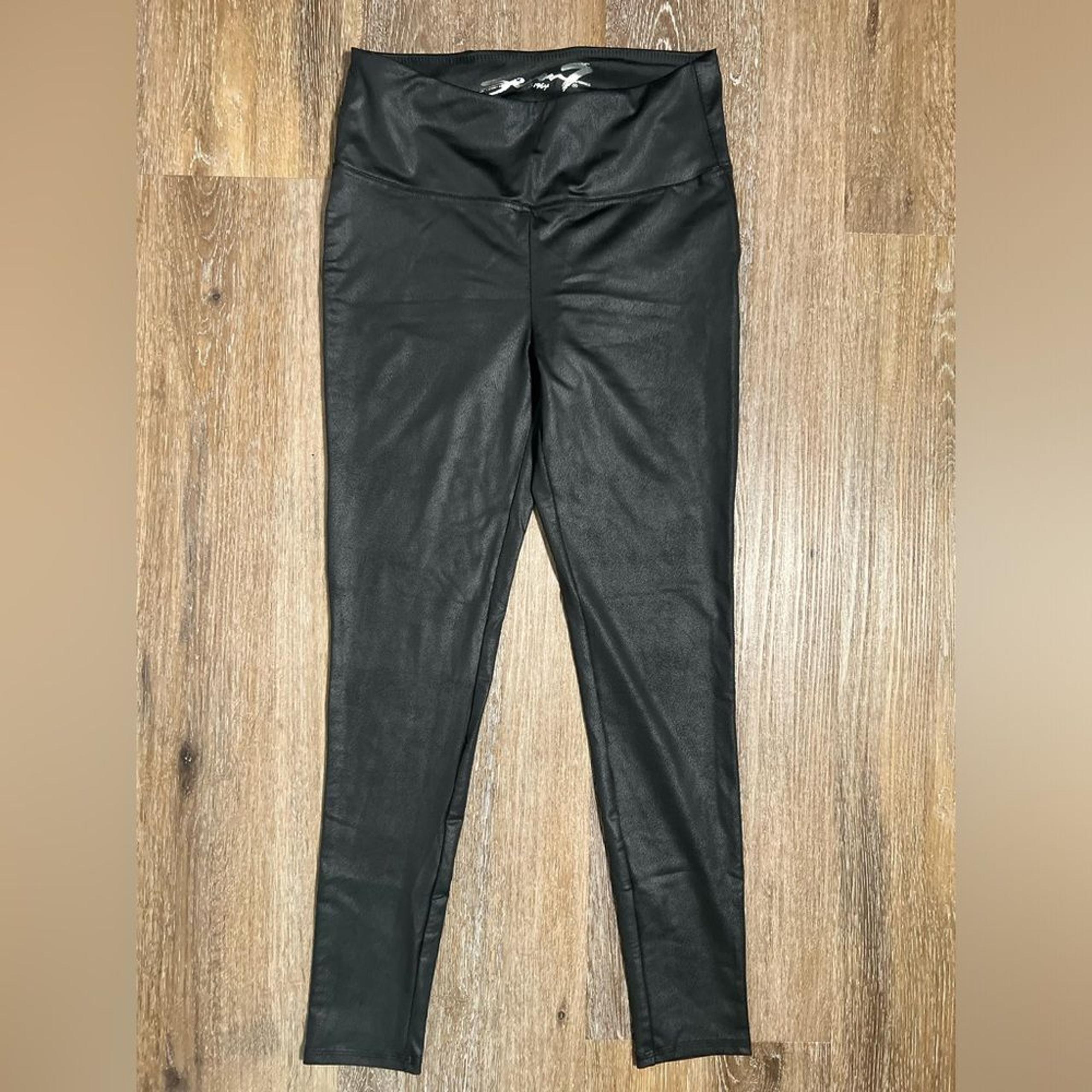 Seven7 Faux Leather Leggings Black Size Medium