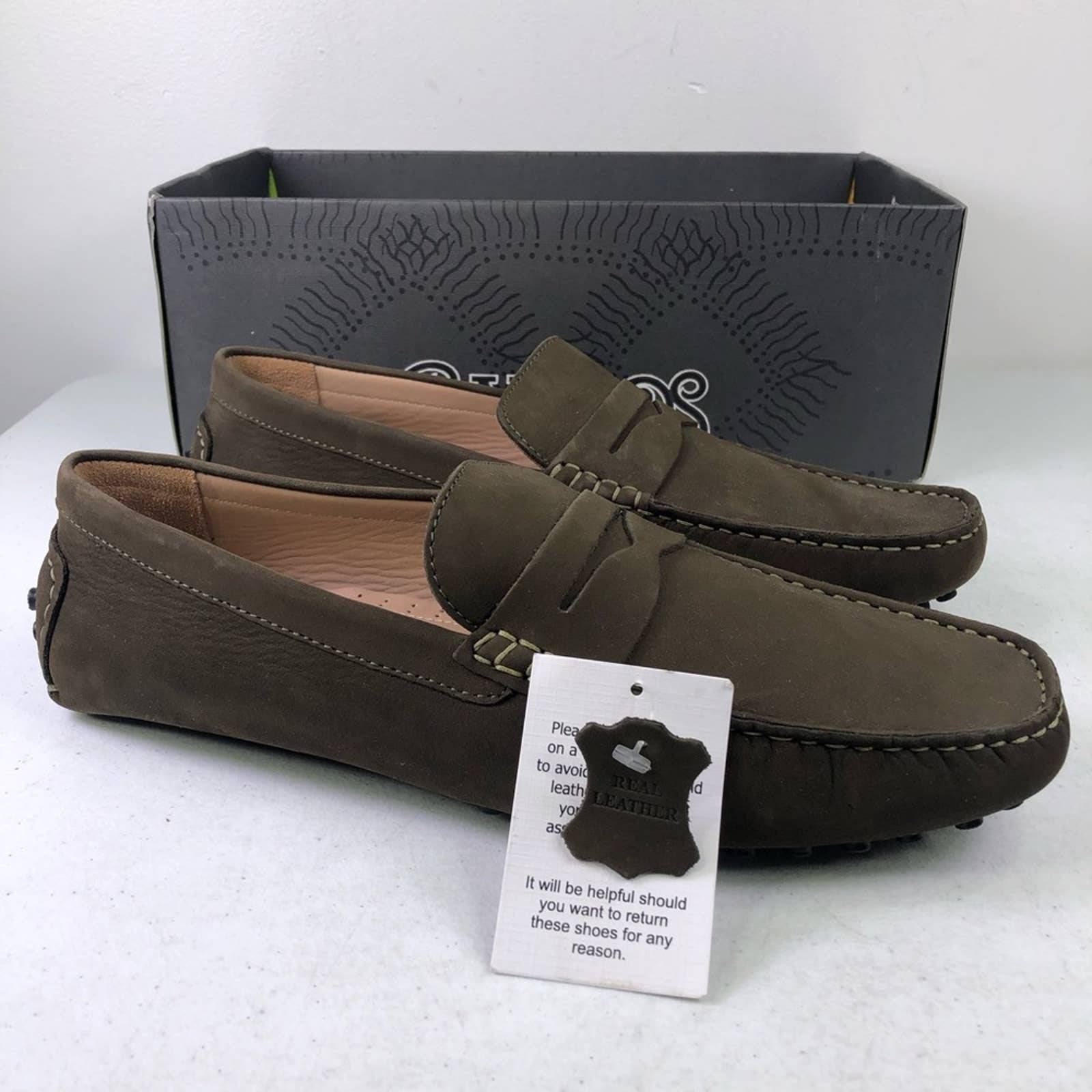 Carlos Santana Ritchie Penny Loafer Olive Shoes Size 10