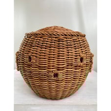 Fish Shaped Wicker Basket, Use for Fruit, Potato or Toy Storage