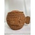 Fish Shaped Wicker Basket, Use for Fruit, Potato or Toy Storage