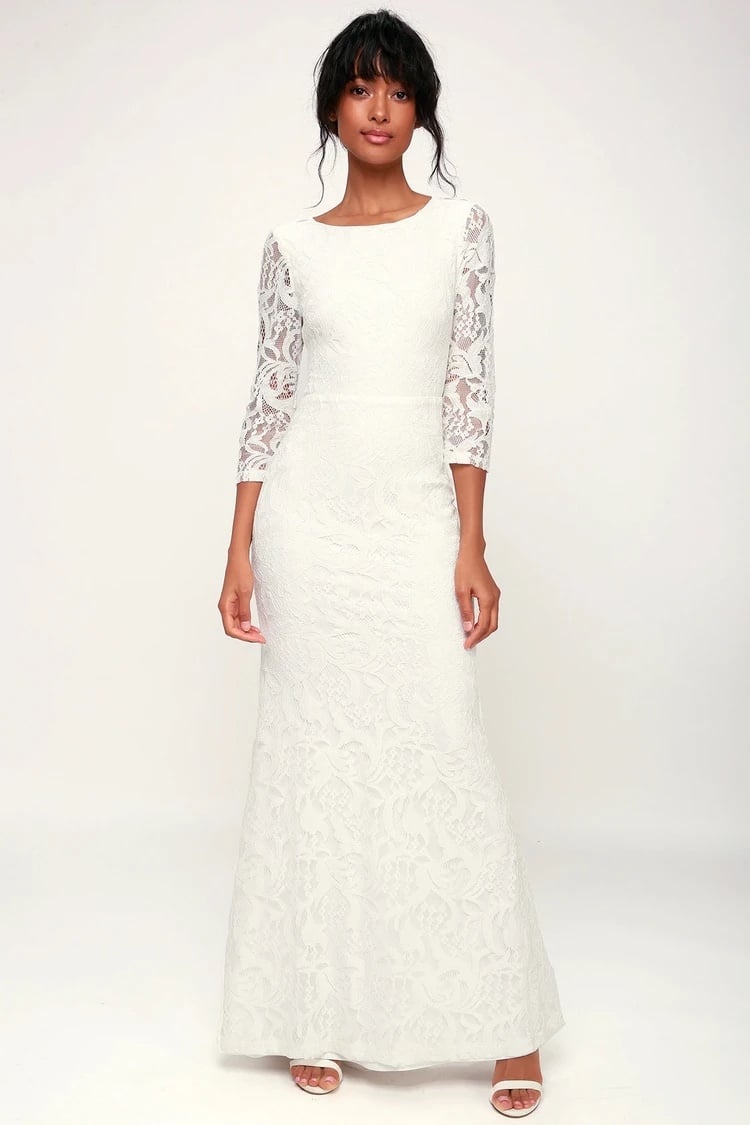 Lulus White Maxi Dress / Wedding Dress