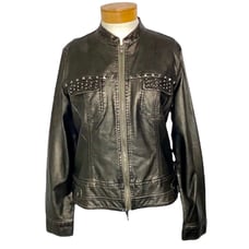 Erin London Motorcycle Faux Leather Bronze,Jacket with Studs Med NWT