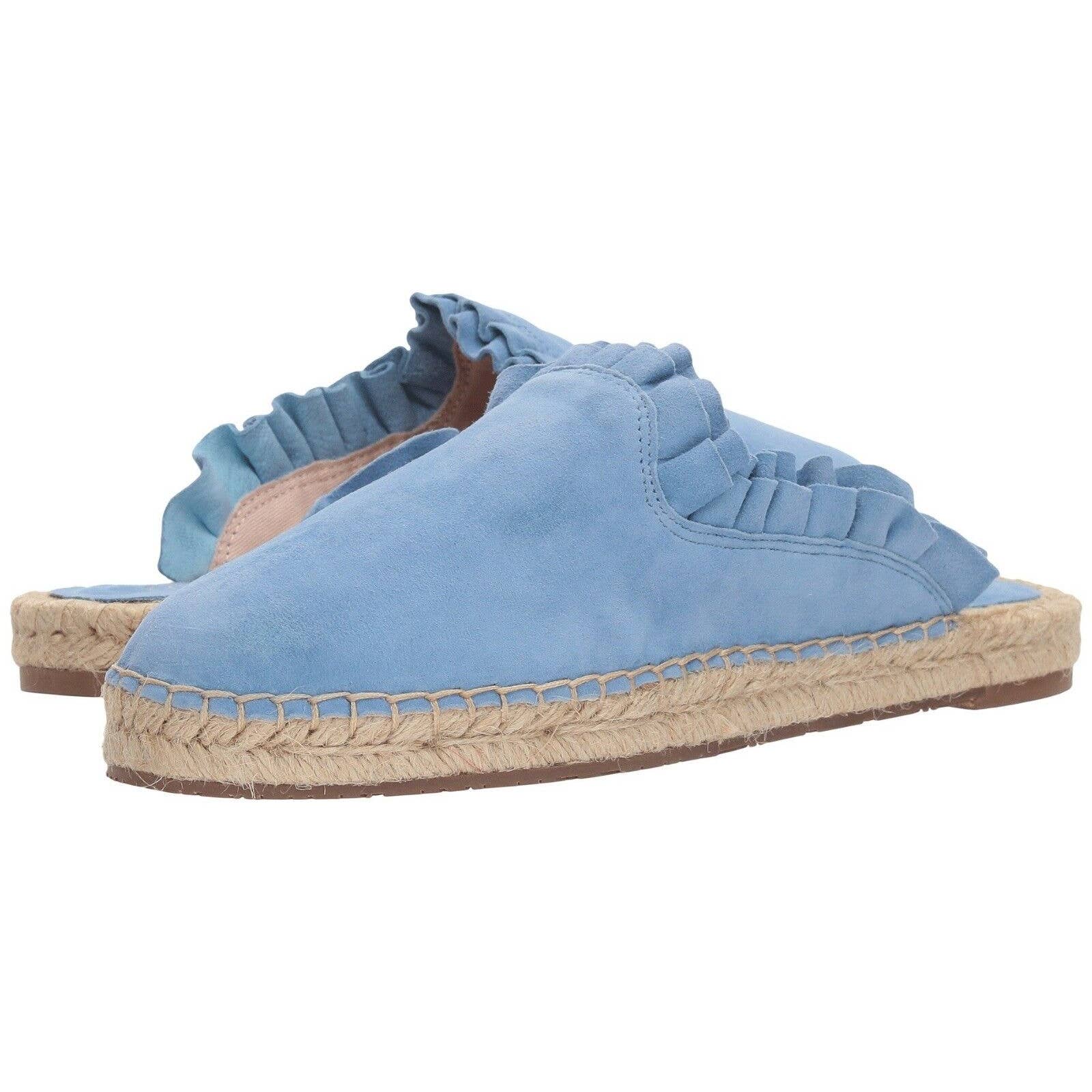 Kate Spade New York Laila Kid Suede Slip On Flat Slipper Blue Bird 7.5 New 128