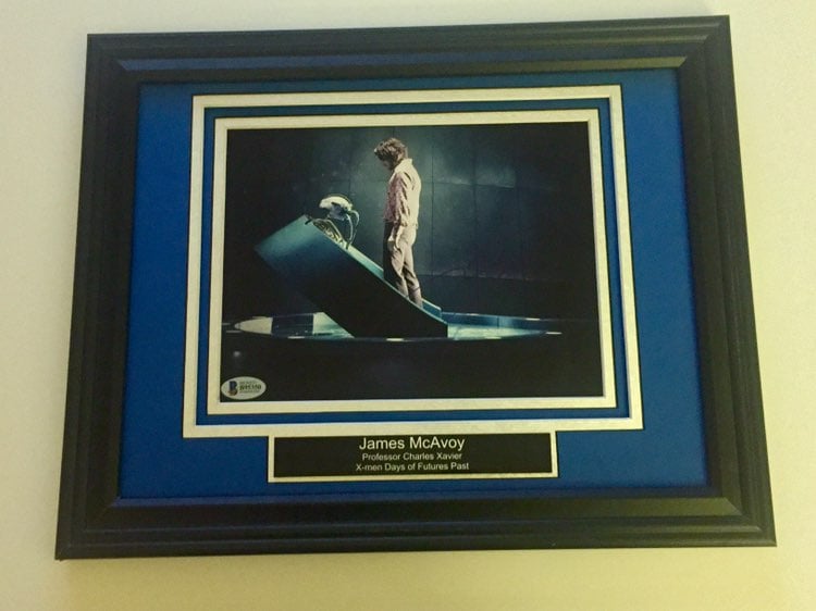 James McAvoy signed framed autographed 8x10 photo X-men Marvel Beckett BAS coa