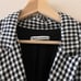 Reformation Rae Gingham Black White Linen Belted Blazer S