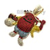 Hip Hop Iced Kool Aid Man Money Bag & 18 Full Iced Cuban Choker Chain Necklace